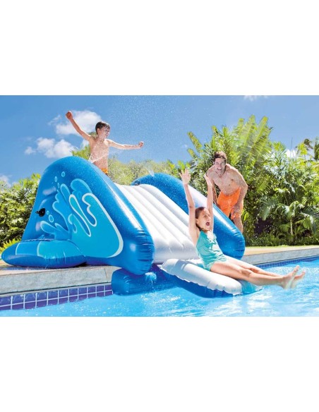Toboggan gonflable pour piscine enterrée