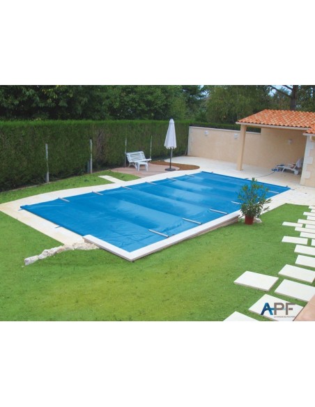 Bâche à barre de sécurité Excel+ 580 g/m² pour piscine 7m x 4m