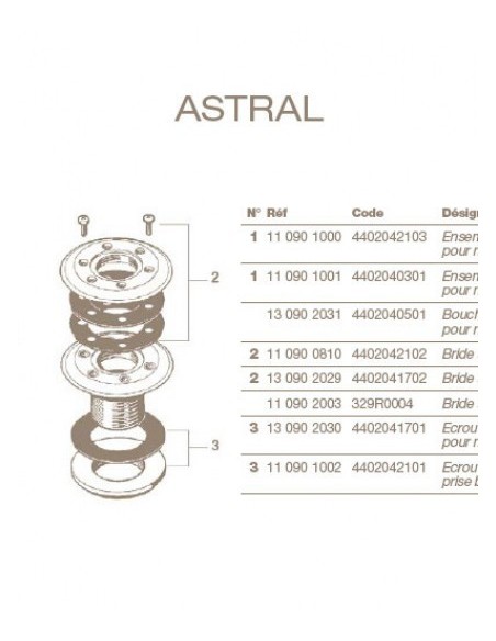 Bride BOR 00338 (+ Joints et vis) - Panneaux (ASTRAL)