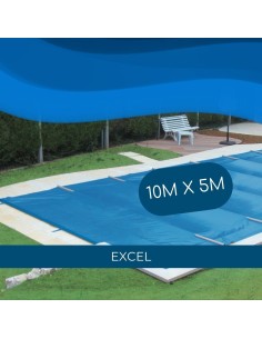 Bâche à barres de sécurité Excel 580 g/m² pour piscine 10m x 5m