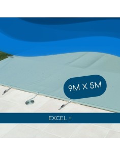 Bâche à barres de sécurité Excel+ 580 g/m² pour piscine 9m x 5m
