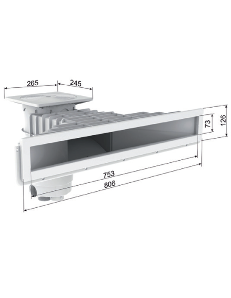 Witte Skimmer A800 Design (Beton/Liner)