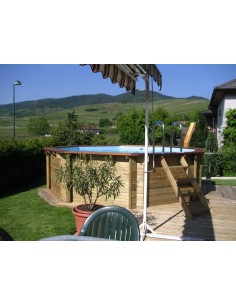 Piscine bois octogonale Mister-Wood Ø 430 x 130 cm 2